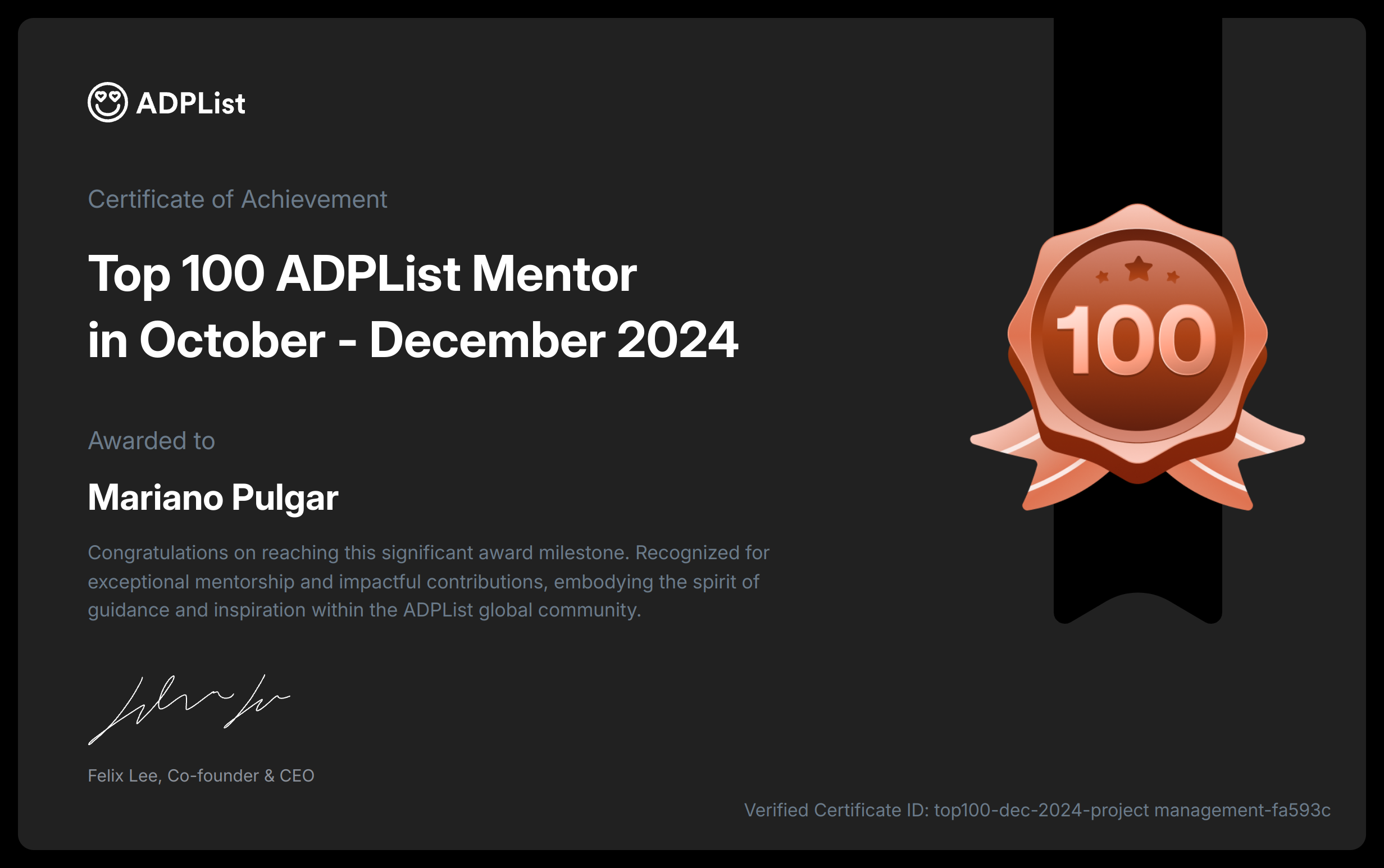 Top 100 ADP List - Project Management
